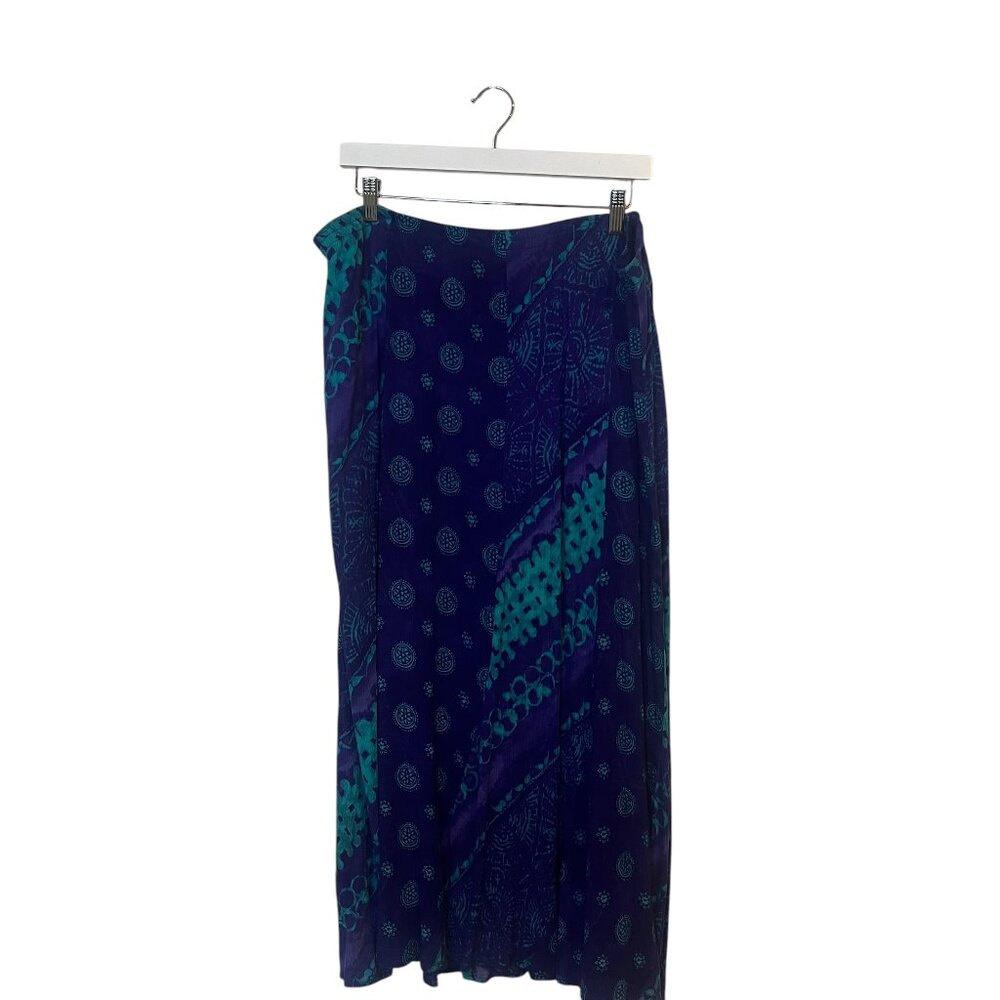 C.M. Shapes Purple & Blue Vintage Dress Size XL